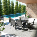 Lume Textilene Outdoor Dining Set, 7-Piece, 2 Swivel
