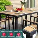 Grain Outdoor Dining Set, 8-Piece, Walnut