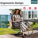Lume Textilene Outdoor Dining Set, 5-Piece, Full Swivel