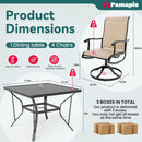 Lume Textilene Outdoor Dining Set, 5-Piece, Full Swivel
