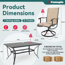 Lume Textilene Outdoor Dining Set, 7-Piece, Full Swivel