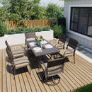 Weave Outdoor Dining Set, 7-Piece, 2 Swivel