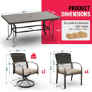 Weave Outdoor Dining Set, 7-Piece, 2 Swivel