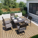 Weave Outdoor Dining Set, 7-Piece, 2 Swivel