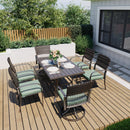 Weave Outdoor Dining Set, 7-Piece, 2 Swivel