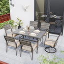 Weave Outdoor Dining Set, 7-Piece, 2 Swivel