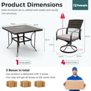 Weave Outdoor Dining Set, 5-Piece, Full Swivel