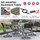 Weave Outdoor Dining Set, 5-Piece, Full Swivel