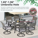 Weave Outdoor Dining Set, 7-Piece, Full Swivel