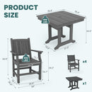Corex HDPE Square Dining Set, 5-Piece
