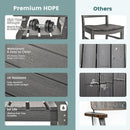 Corex HDPE Square Dining Set, 5-Piece