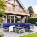 Axis 104.8" Modern Outdoor Sectional Set, 7-Piece
