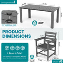 Corex HDPE Foldable Dining Set, 5-Piece