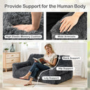 2-Seat Faux Fur Bean Bag Sofa