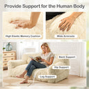 2-Seat Faux Fur Bean Bag Sofa