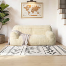 2-Seat Faux Fur Bean Bag Sofa