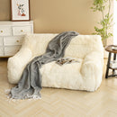 2-Seat Faux Fur Bean Bag Sofa