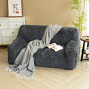 2-Seat Faux Fur Bean Bag Sofa