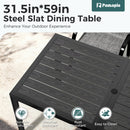 Lume Textilene Stackable Dining Set, 7-Piece