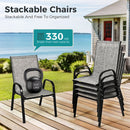 Lume Textilene Stackable Dining Set, 7-Piece