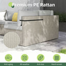 Pamapic 7-Piece Rattan Outdoor Sectional Sofa Set for Poolside, Backyard, Deck