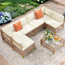 Axis 70.2" Boho Outdoor Sectional Set, 7-Piece