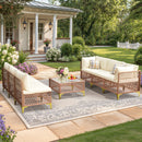 Axis 70.2" Boho Outdoor Sectional Set, 7-Piece