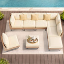 Axis 95.2" Coastal Outdoor Sectional Set, 8-Piece