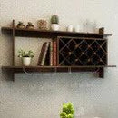 3-in-1 Dining Set: Windsor Chairs Industrial Sideboard & Wall-Mount Wine Rack Combo by LJGDeals