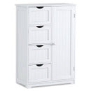 3-in-1 Bath & Storage Combo: Tall Cabinet Shower Bench & Buffet Sideboard