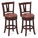 Set of 2 Counter Height Swivel Barstools with High Backs and Footrests by LJGDeals