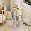 3-Tier Rotating Bookshelf with Dividers and Anti-falling Baffles by LJGDeals