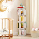 4-Tier Rotating Bookshelf 360¬∞ Display Rack with Dividers and Anti-falling Baffles by LJGDeals