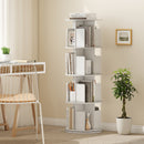 4-Tier Rotating Bookshelf 360¬∞ Display Rack with Dividers and Anti-falling Baffles