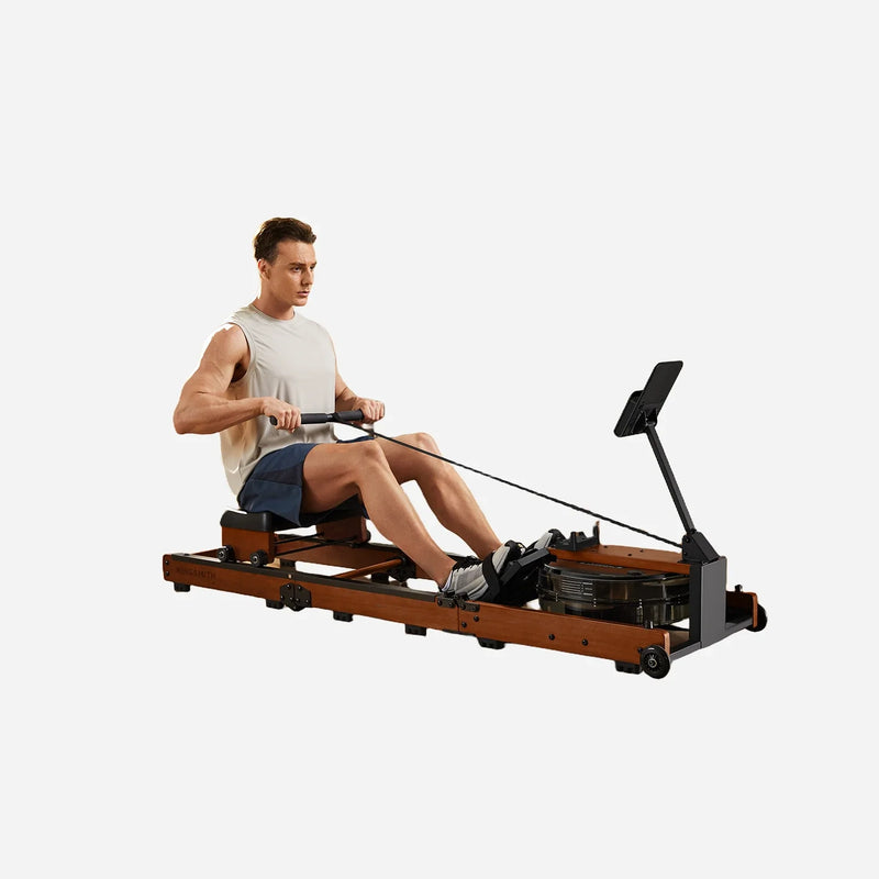 WR3L Tri-fold Water Rowing Machine, installed in a room