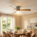 Propeller Style Wooden Ceiling Fan Light