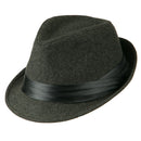 Fedora with Pleated Satin Band