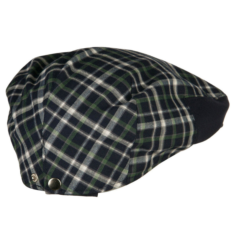 Men's Plaid Snap Button Ivy Cap