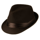Fedora with Pleated Satin Band