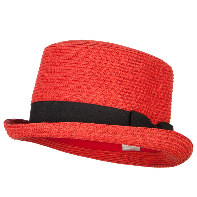 Paper Straw Fedora Top Hat