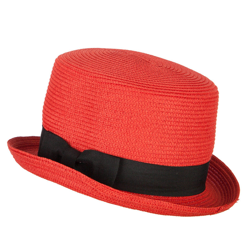 Paper Straw Fedora Top Hat