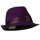 Fedora with Pleated Satin Band