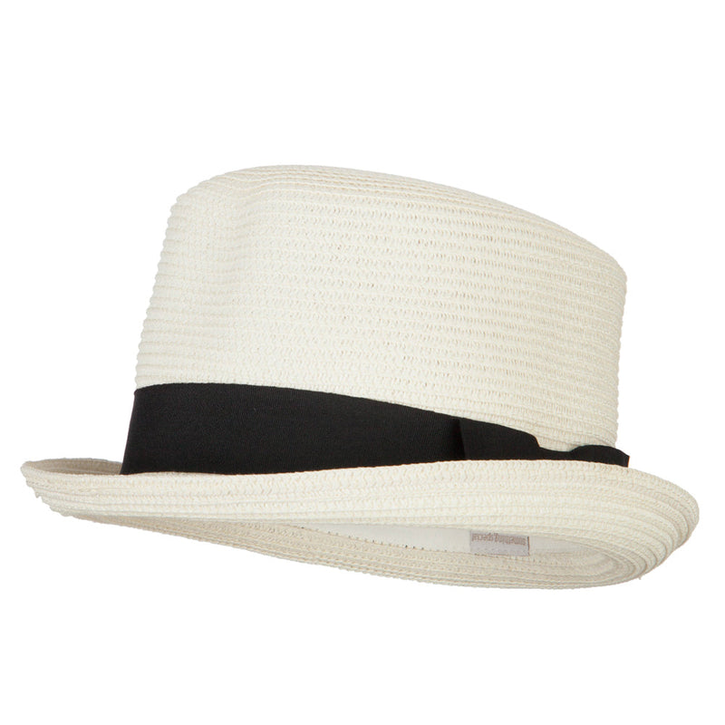 Paper Straw Fedora Top Hat