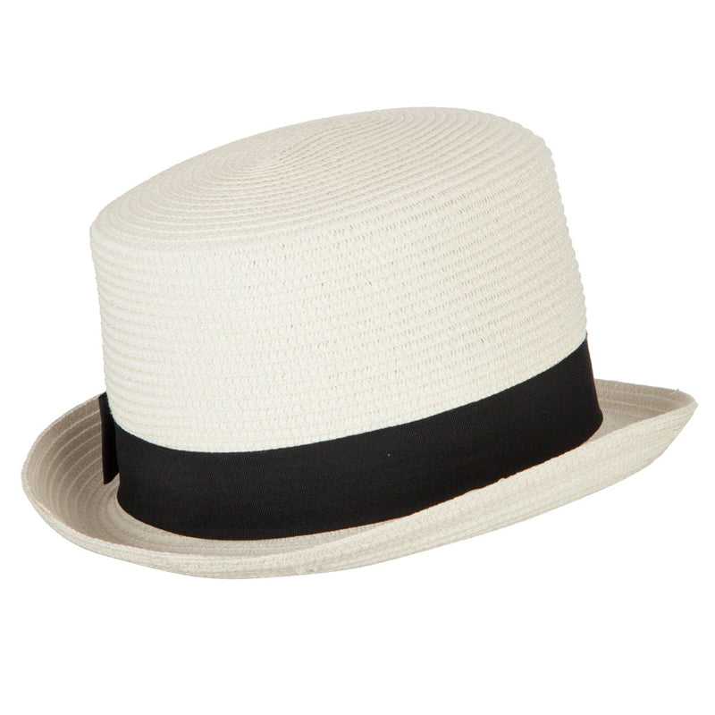 Paper Straw Fedora Top Hat