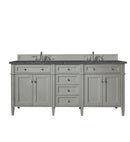 James Martin Brittany 72" Double Bathroom Vanity, Urban Gray