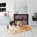 Folding Adjustable Free Standing 3 Panel Wood Fence by LJGDeals