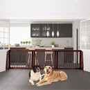 Folding Adjustable Free Standing 3 Panel Wood Fence by LJGDeals