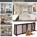 Folding Adjustable Free Standing 3 Panel Wood Fence by LJGDeals