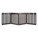24 Inch Folding Wooden Freestanding Pet Gate Dog Gate with 360¬∞ Hinge by LJGDeals