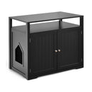Wooden Cat Litter Box Enclosure Hidden Cat Washroom with Storage Layer by LJGDeals